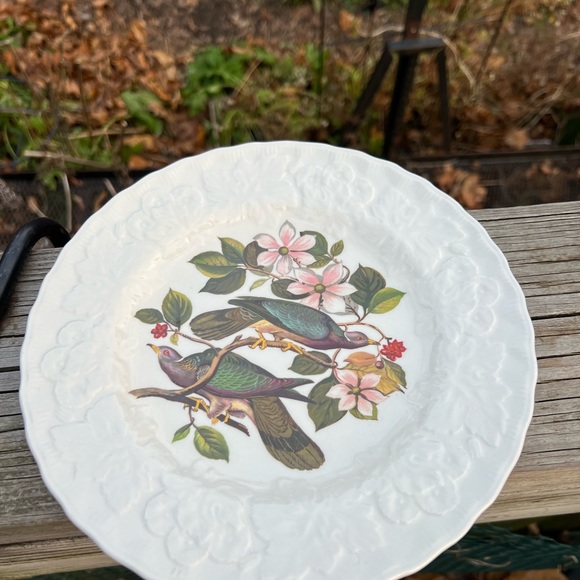 Meakin Band-Tailed Pigeon #367 and  # 168 Fork-Tailed Flycatcher 8.75” Plate Set - Picture 8 of 13